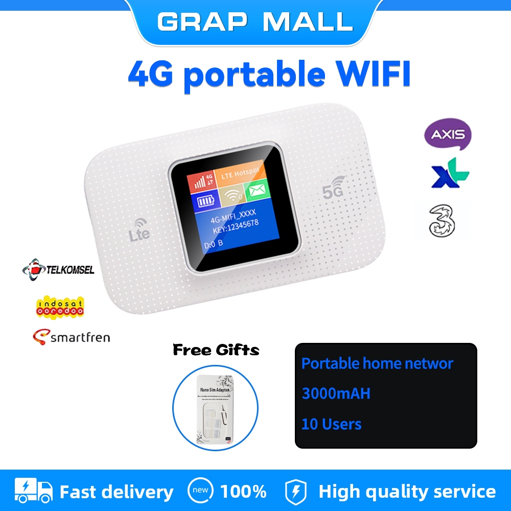 Portable 4G LTE MiFi H809PRO WiFi Modem with 3000mAh Battery 300Mbps Speed Unlimited Hotspot Support all operators
