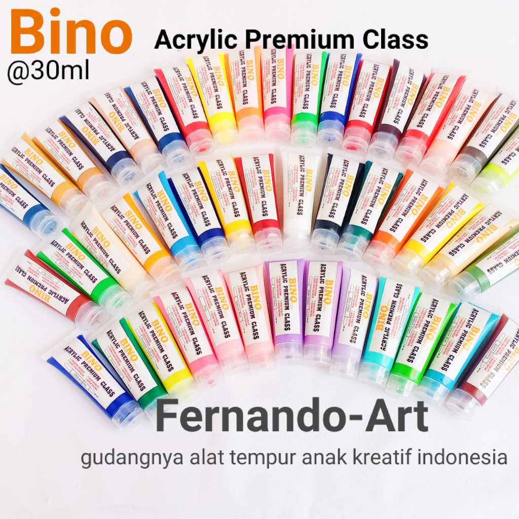 

Bino Paint Acrylic Premium Class 30ml / Cat Akrilik Bino Kelas Premium 30ml