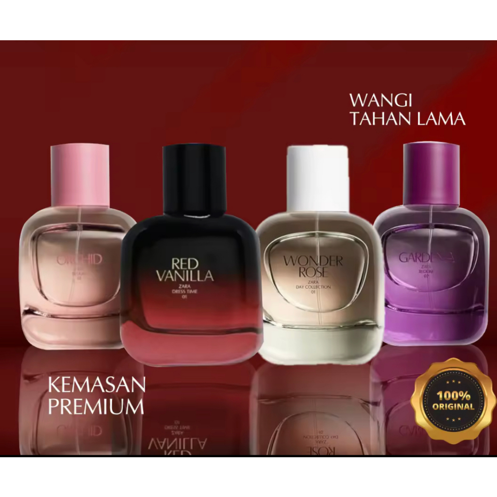 Parfume Pria Wanita Zara Tahan Lama EDP 90ml Minyak Wangi Cewek Cowok Unisex Zara Gardenia Ungu - Za