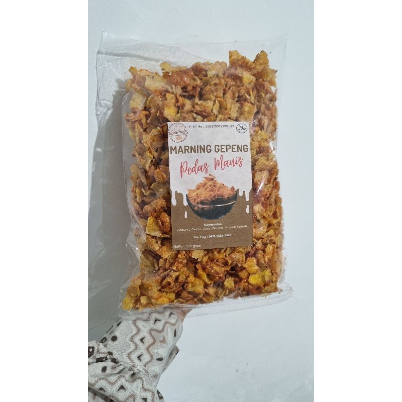 

Marning gepenk 300gr / Keripik jagung pedas manis