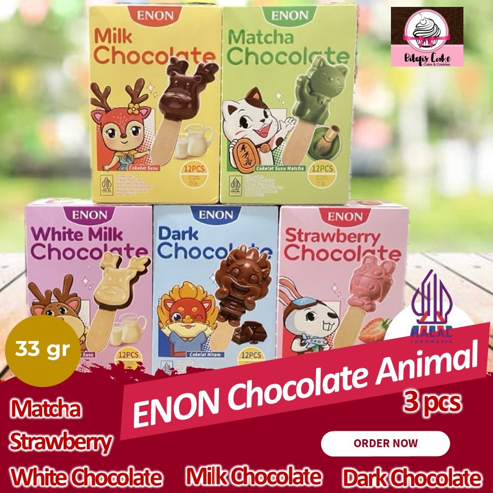 

ENON Chocolate stick animal Character 33 Gram