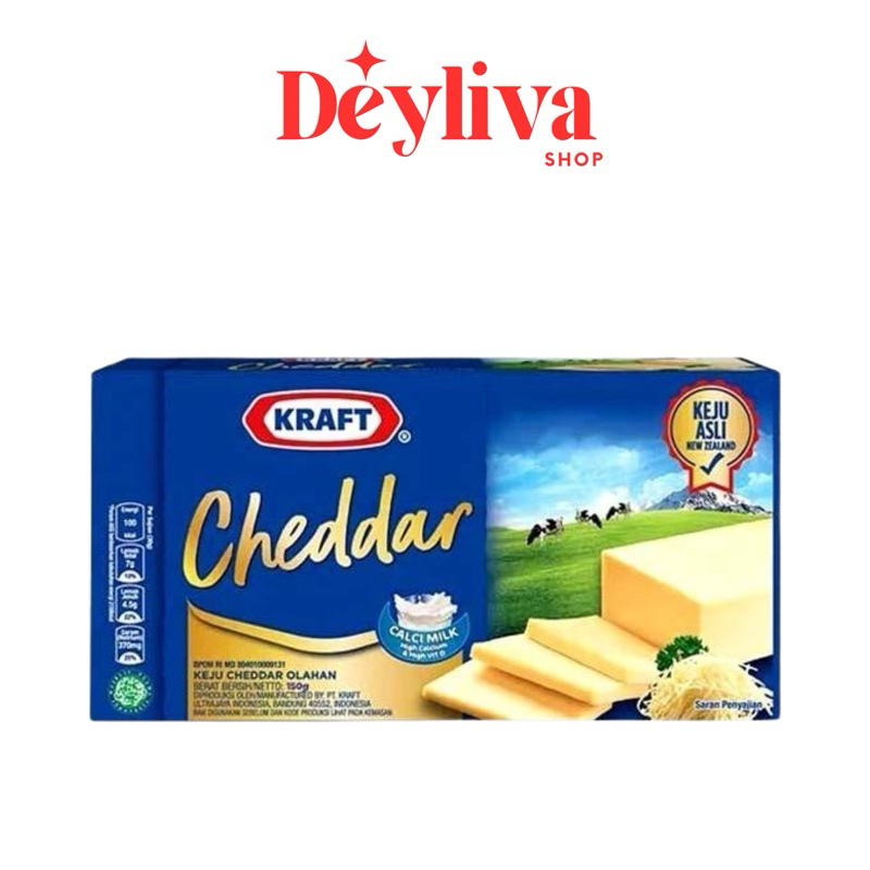 

KEJU KRAFT CHEDDAR BALOK 150GR