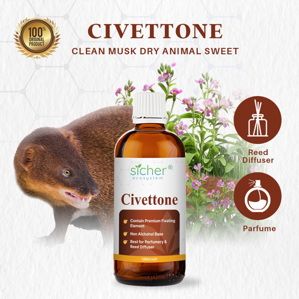 Sicher Fixative Civettone 100ml (Super Fixative/Penguat/Pengawet/Booster Aroma/Pengikat Fragrance)