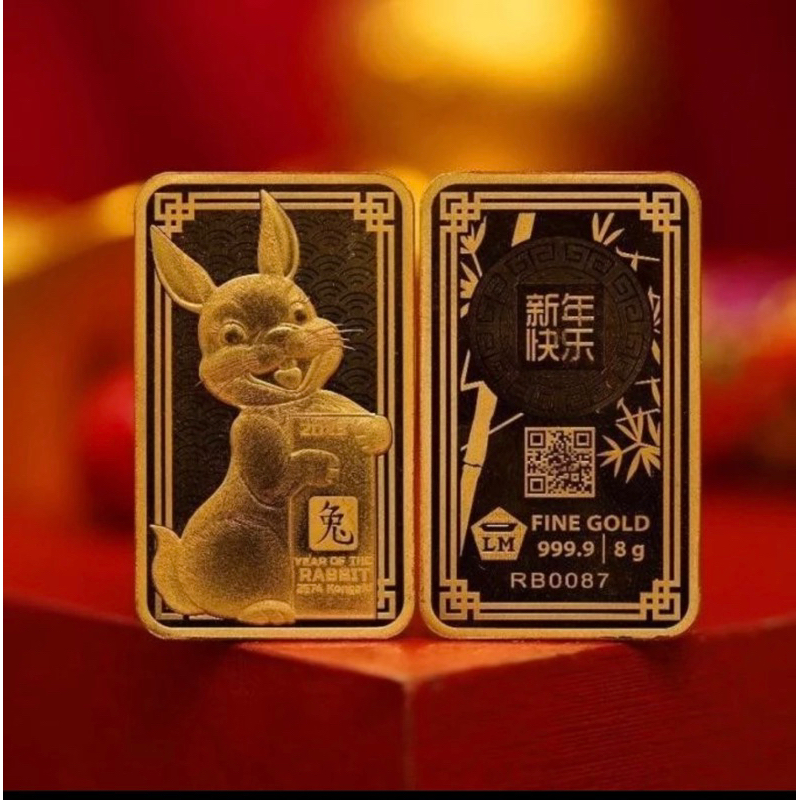 emas antam rabbit 8gr / antam imlek rabbit 8gr / antam kelinci imlek / logam mulia antam imlek rabbi