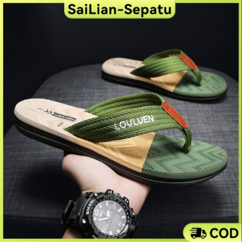 sandal pria dewasa--sandal sandal anti licin pria sandal premium pria sensal peria 39-44 Ukuran Besa