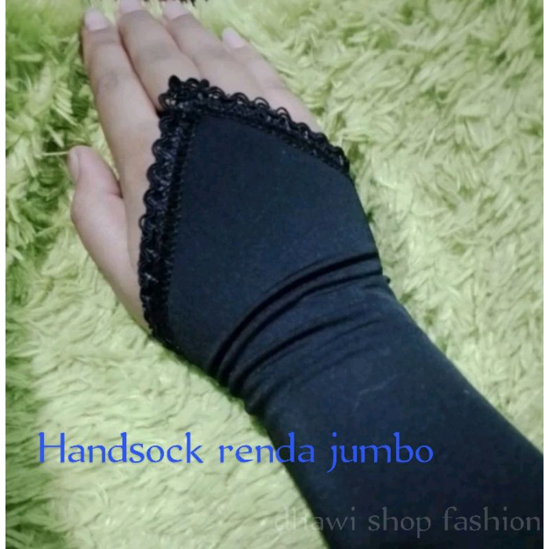 handsock cincin renda jumbo/manset tangan/SARUNG TANGAN BESAR