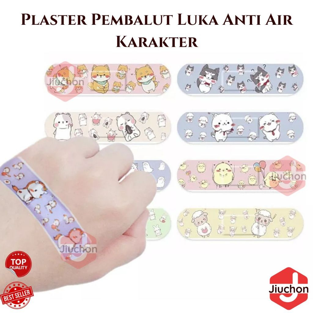 JIUCHON Plaster Luka Karakter Anti Air Estetik Karakter Kartun Lucu Plaster Luka  / Hansaplas Anak