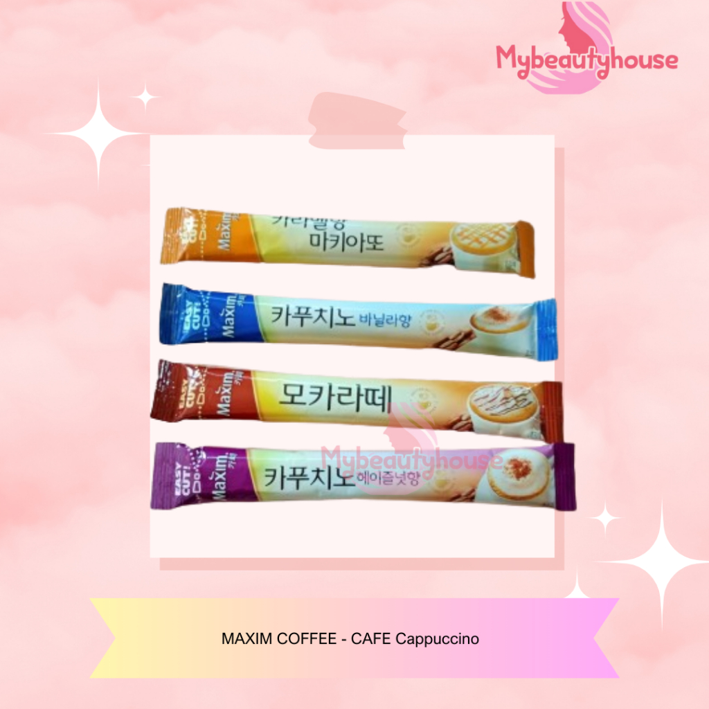 

( SATUAN ) MAXIM CAFE MOCHA LATTE / CAPPUCCINO VANILLA / CAPPUCCINO HAZELNUT / CARAMEL MACCHIATO