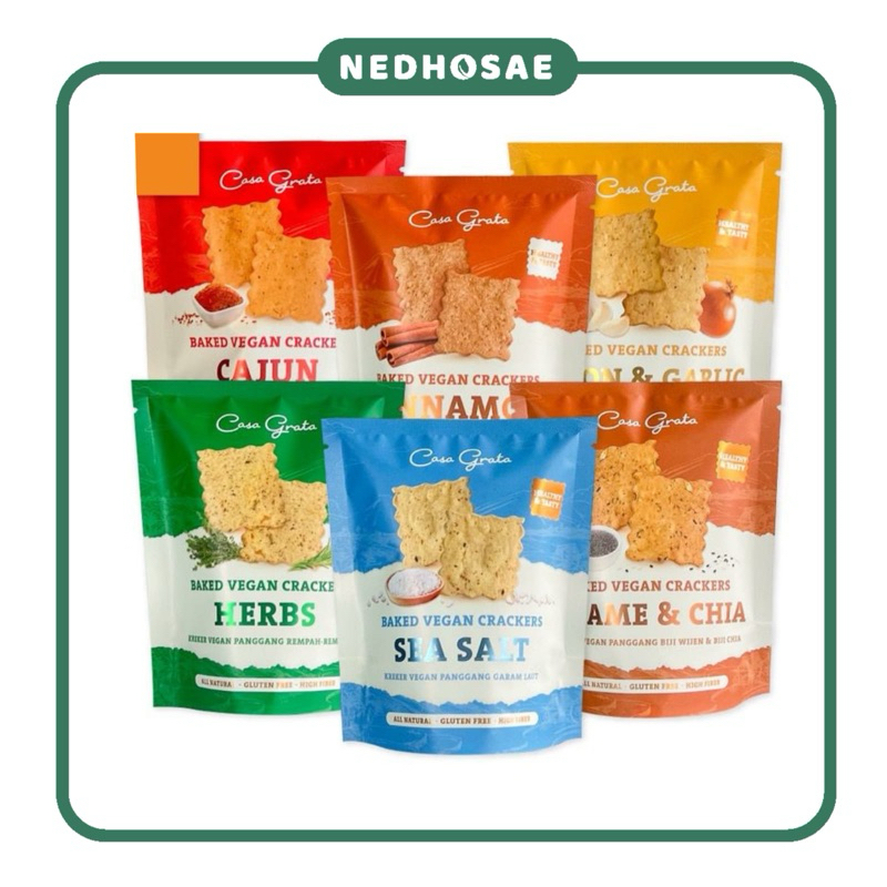 

Casa Grata Crackers | Snack Gluten Free - Pilih Varian