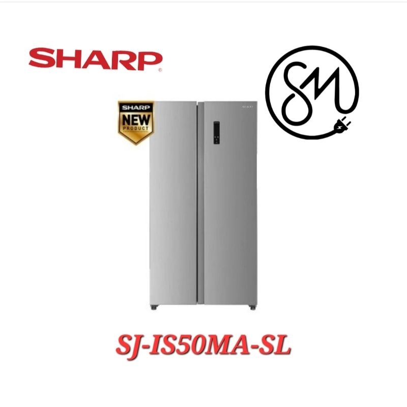 Kulkas Sharp 2 pintu Side by side SJ-IS50MA-SL 442 L SJIS50MASL