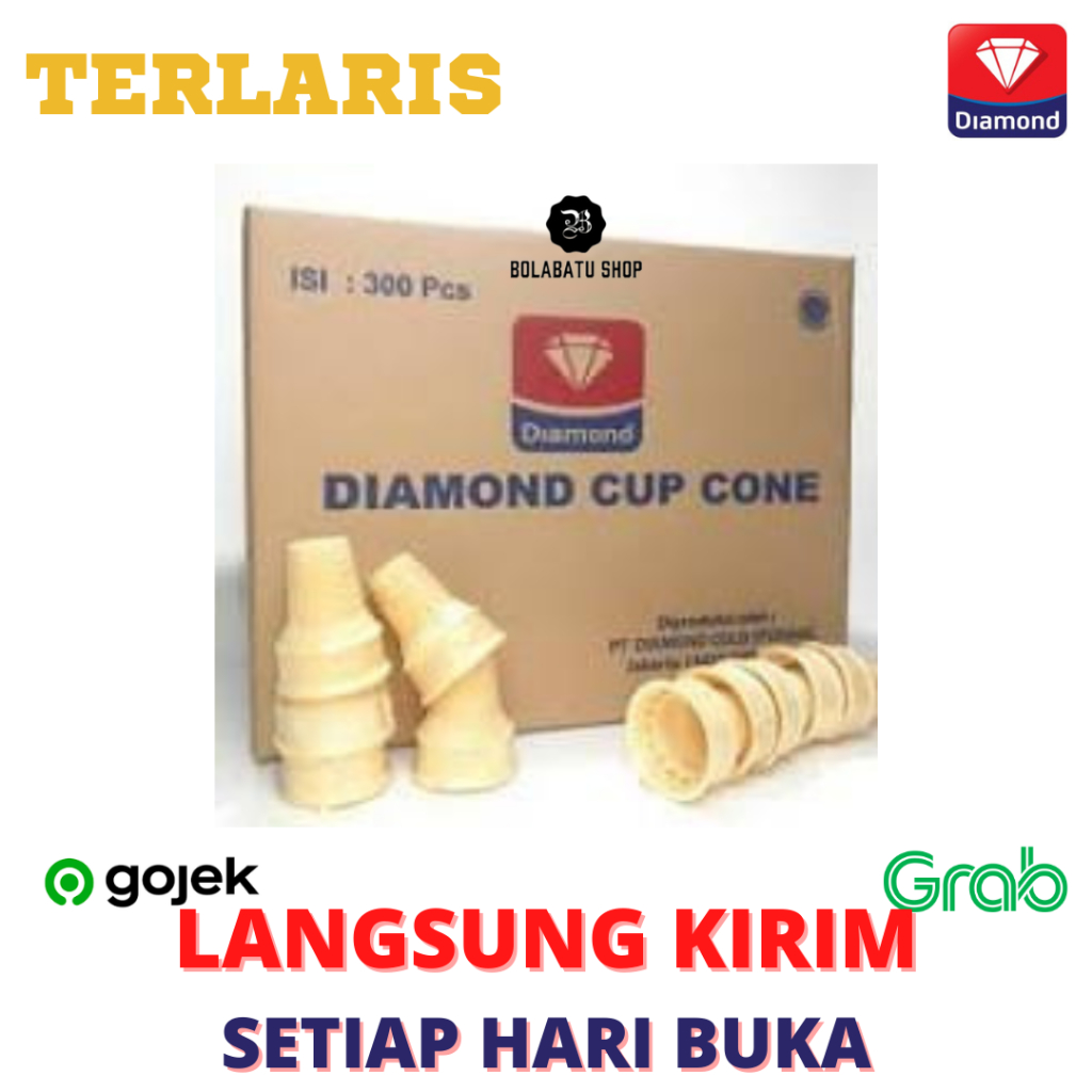 

Diamond Cone Ice Cream Isi 10 Kue Es krim