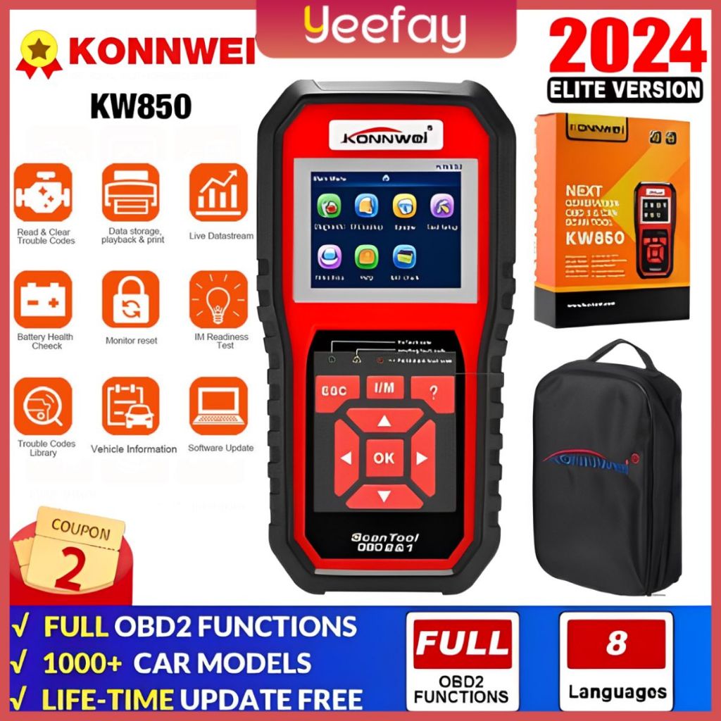 100% ORIKONNWEI KW850 Car OBD2 Diagnostic Scanner OBD 2 Auto Diagnosis Scanner Tool Automotive