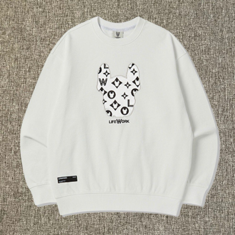 Lifework Monogram Radog Face Sweater White Original / Life Work