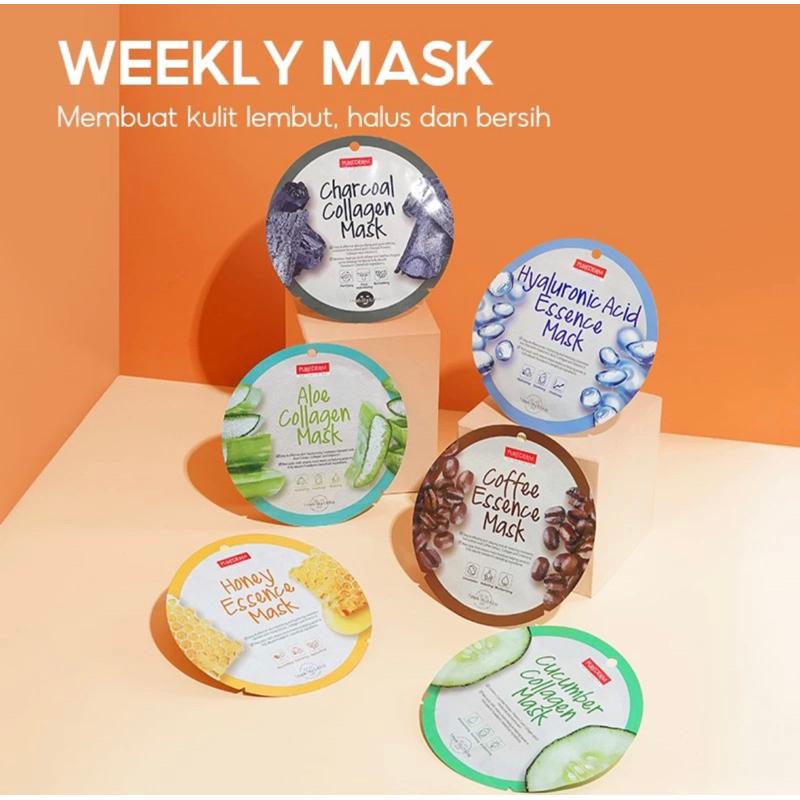 Korea PUREDERM Mask18g/Aloe Collagen/ Honey Essence/mask