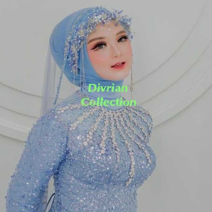 Promo Baru Slayer pengantin veil payet Mutiara akad pernikahan tunangan sunting pelaminan wedding ak