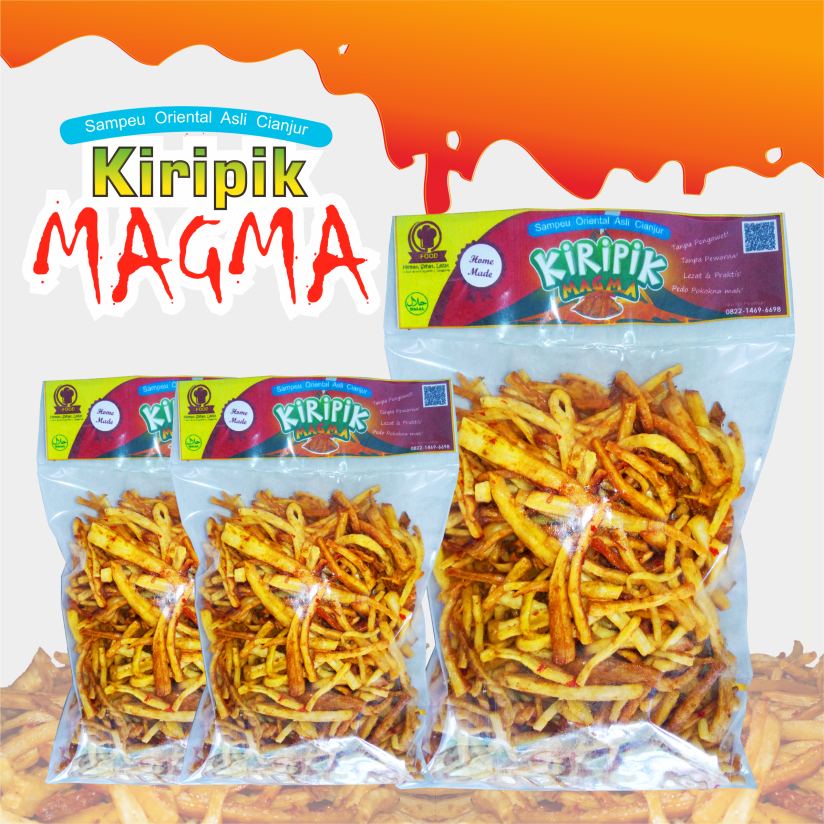 

Kiripik Magma - Keripik Singkong Bumbu Manis Pedas - Keripik Singkong Balado - Khas Cianjur