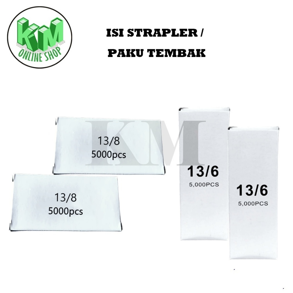 

Isi Straples Paku Tembak 13/8 13/6 Refill Air Strapler Staples 8mm 6mm Gun Tacker