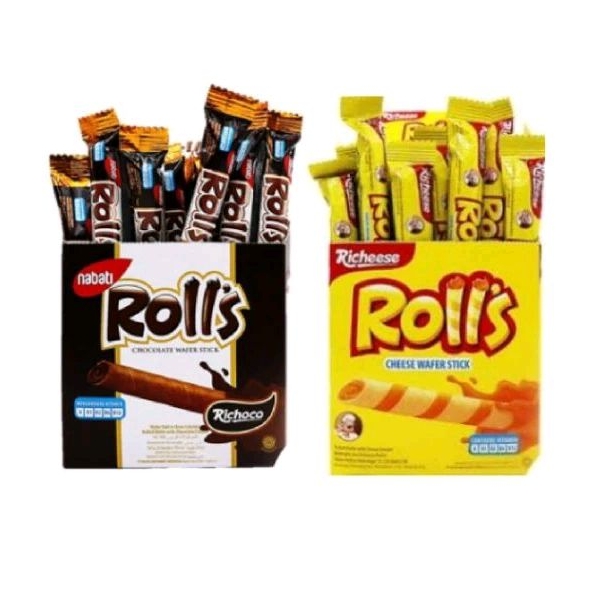 

[AYOBUY.ID] NABATI ROLLS WAFER STICK KEJU & COKELAT 6g (PROMO ISI 20+1)