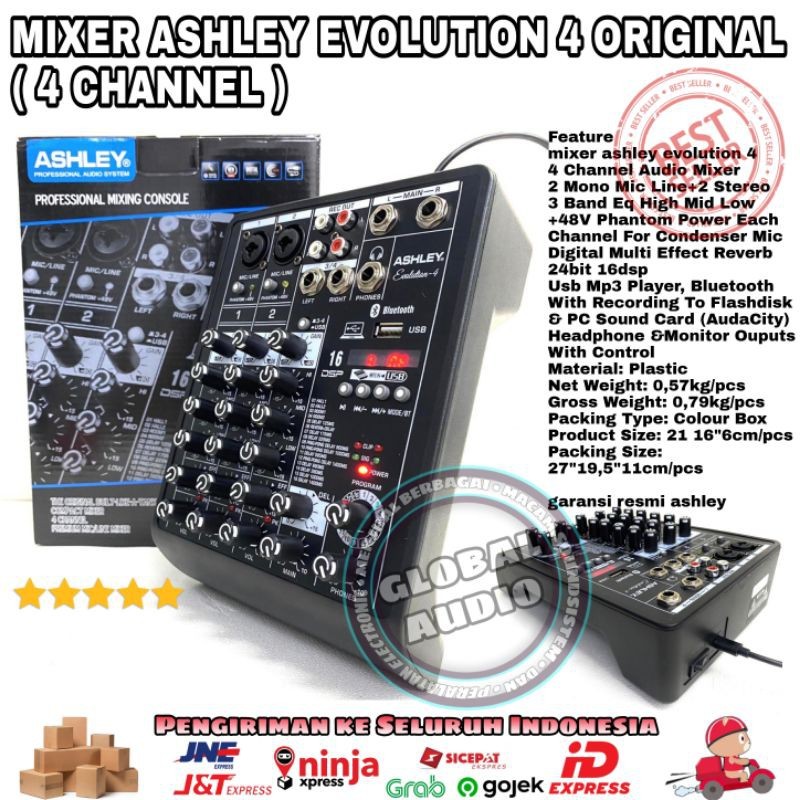 Mixer Audio Ashley Evolution 4 New &amp; SM 402 Original Mixer EVOLUTION4 &amp; SM402 Model Terbaru , Bagus dan Murah ( Bisa COD )