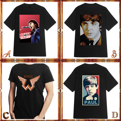 Kaos Vintage Paul McCartney Tshirt Bahan 100% Cotton