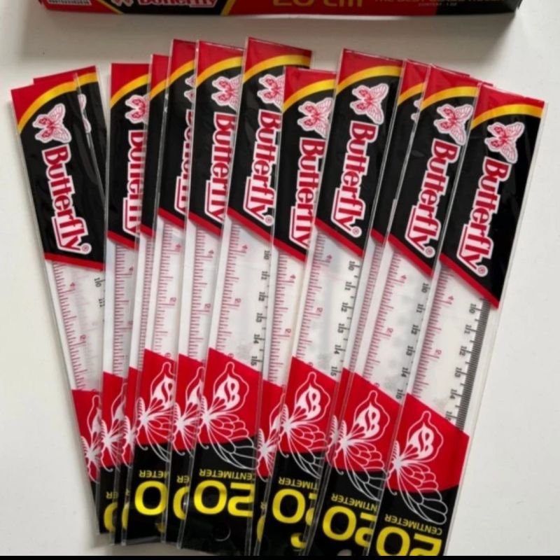 

pengaris butterfly 20cm/rol plastik