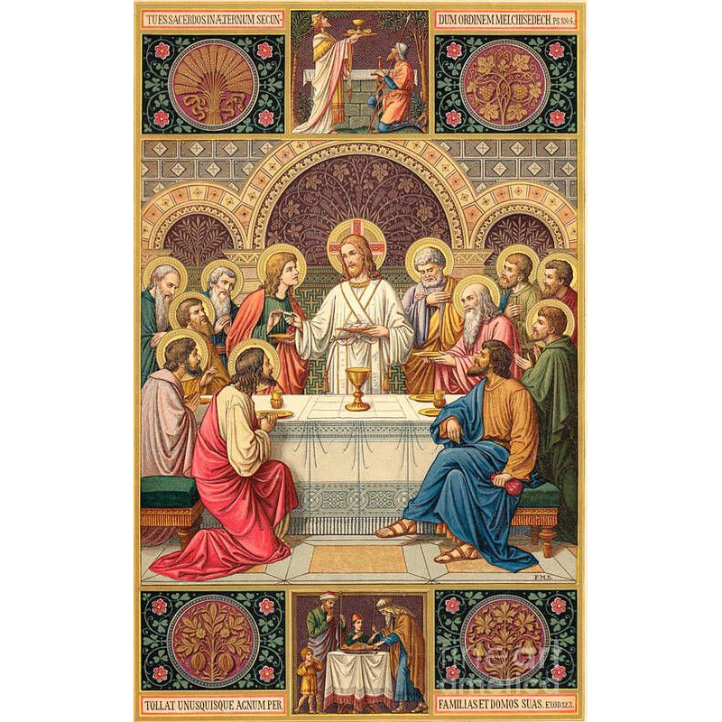 Lukisan Max Schmalzl The Last Supper Painting