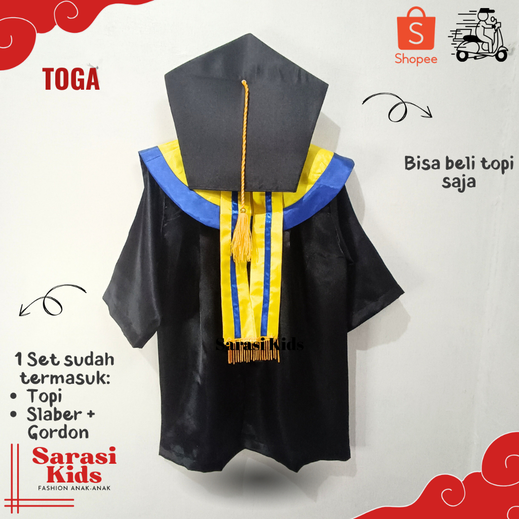 Ready toga tk grosir toga wisuda anak tk baju toga wisuda tk baju wisuda anak tk