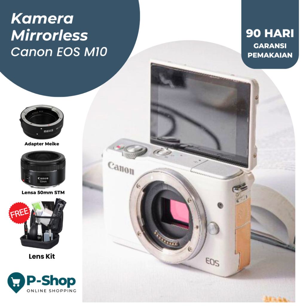Kamera Canon M10 Second Bekas Camera Mirrorless Normal Siap Pakai Bergaransi