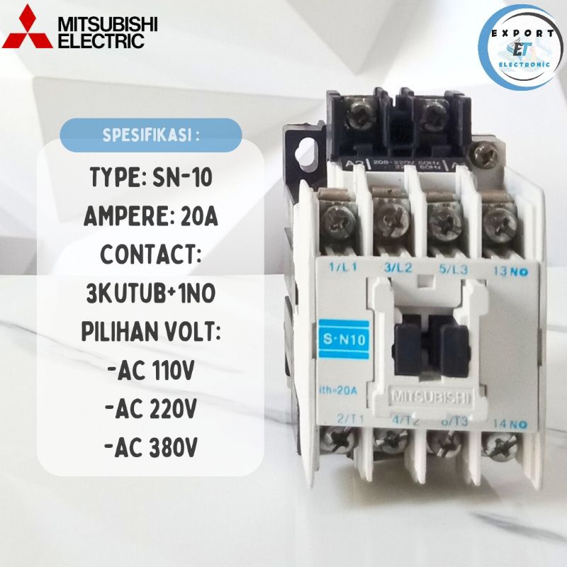 Kontaktor Contaktor Mitsubishi SN-10 20a 220v