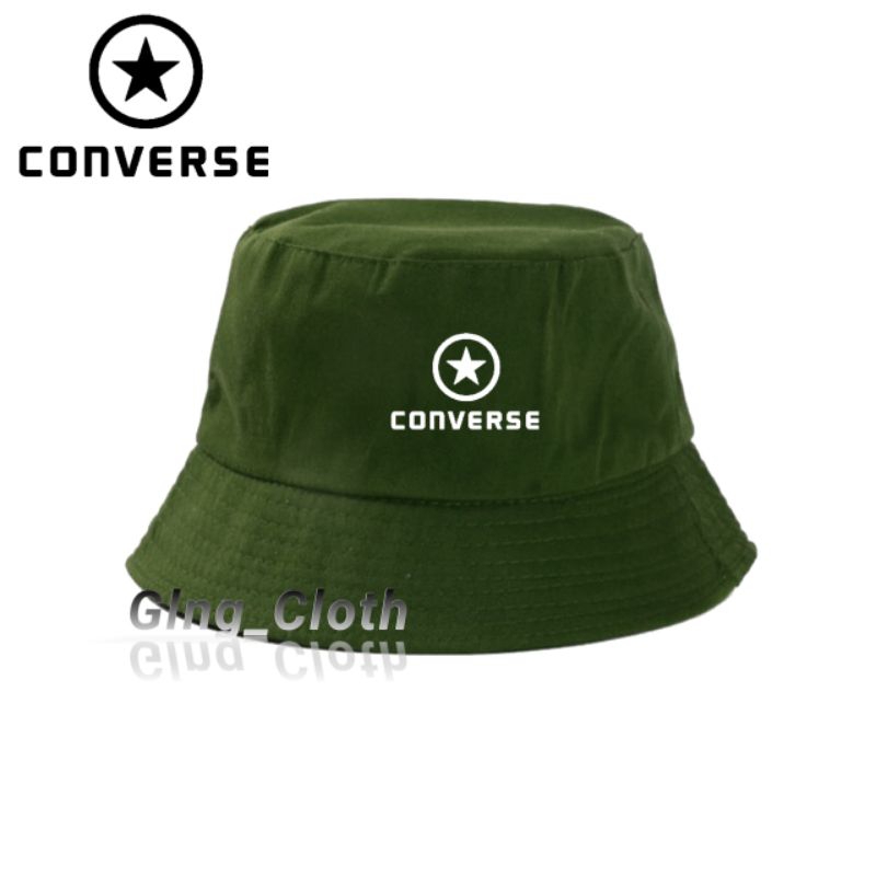 Topi Bucket Hat CONVERSE - Bucket Hat Outdoor Fashion Kekinian Pria Wanita - Converse