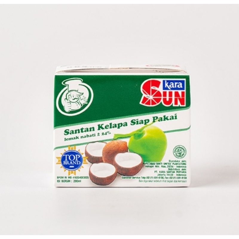 

Sun Kara santan kelapa siap pakai 200ml