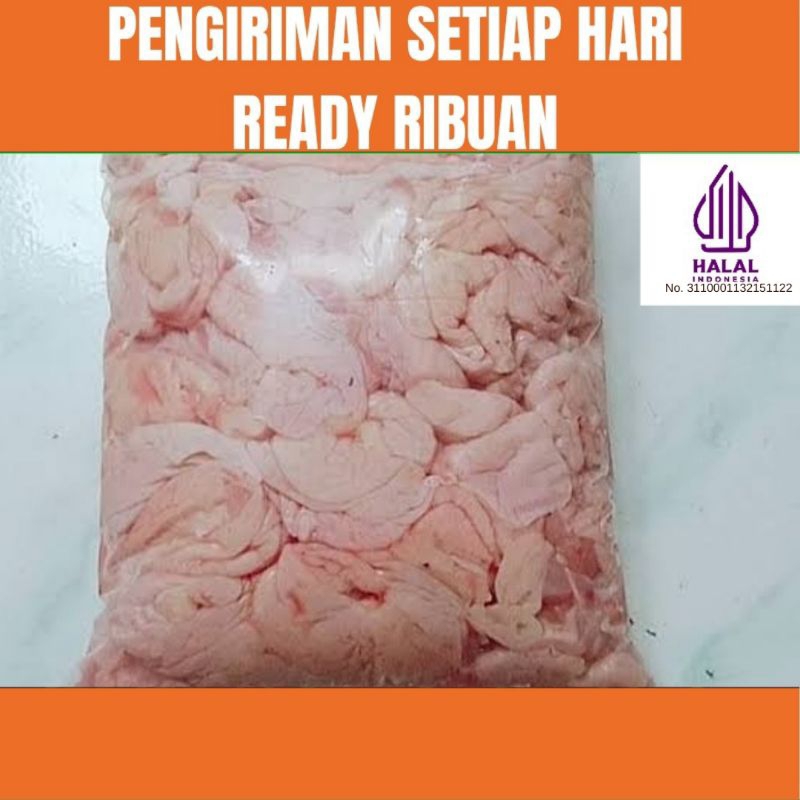

Kulit ayam bersih (fresh/Frozen)