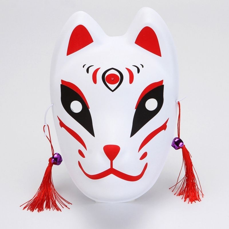 RB Topeng Anime Jepang Cosplay Kitsune Bunsakai Anbu japanese fox mask Rubah Uniform Japan Demon