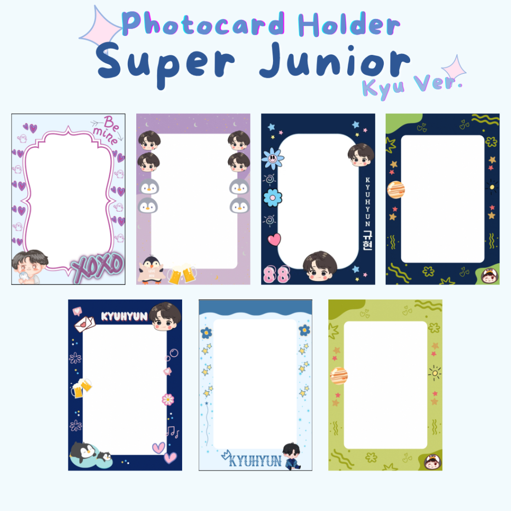 Photocard Holder Kyuhyun Super Junior 1 sisi / Cahol / PC Holder + Keyring + Standee