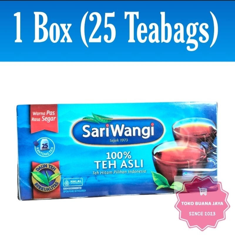 

TEH SARIWANGI CELUP 1 BOX ISI 25 TEABAGS