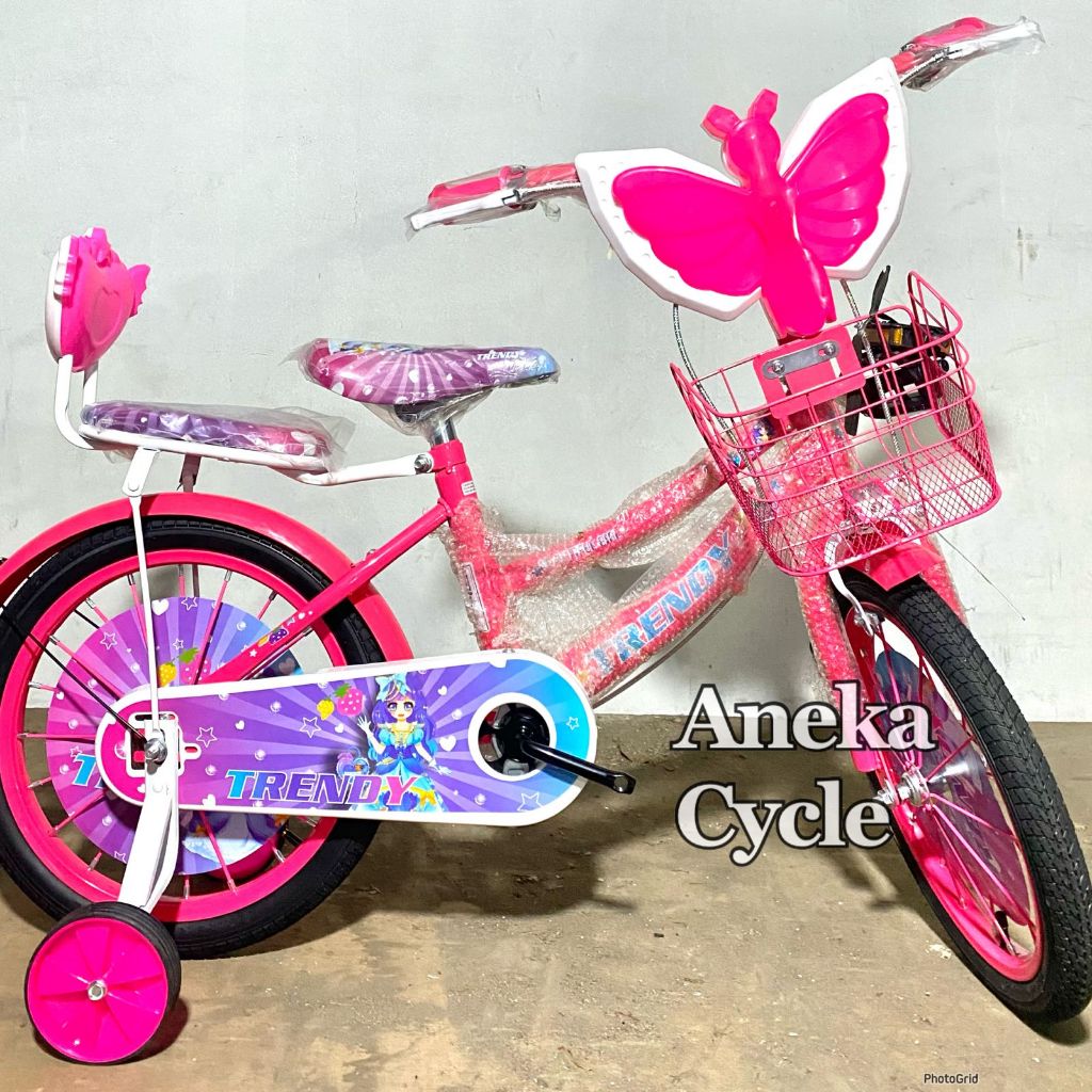 Sepeda Anak Cewek Roda Empat Mini Trendy Princess 16 Inch