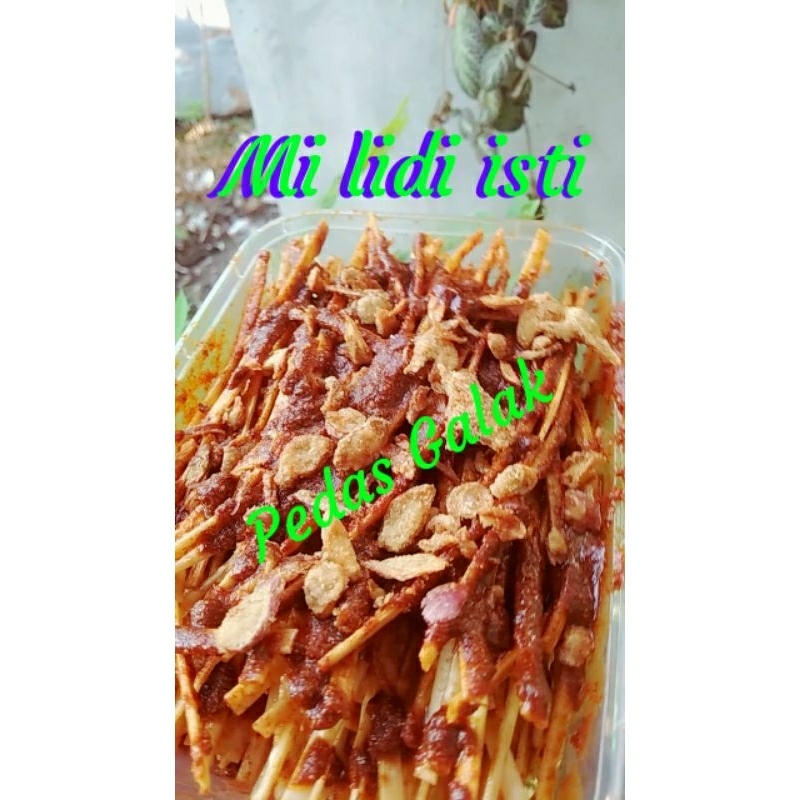 

Mie lidi pedas galak 200 gram box 650 ml bumbu basah/mi lidi gepeng lidi kecil