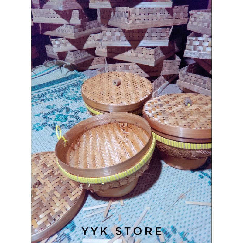 WAKUL BAMBU TUTUP 18CM / WAKUL NASI / WAKUL BAMBU