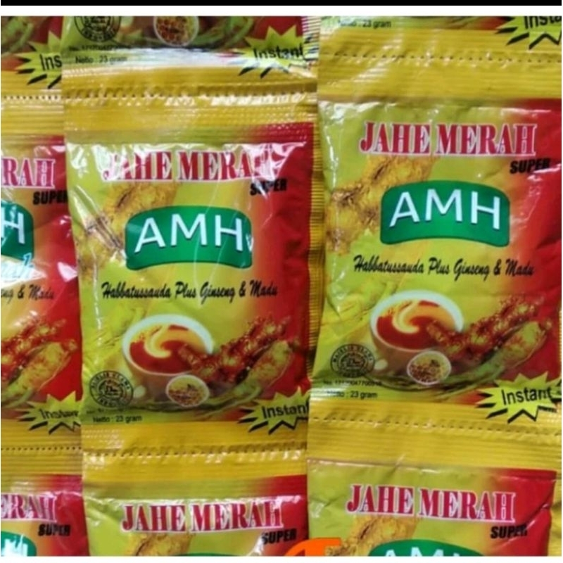 

Jahe merah super AMH amanah ,AMH jahe merah per renceng 10 pcs