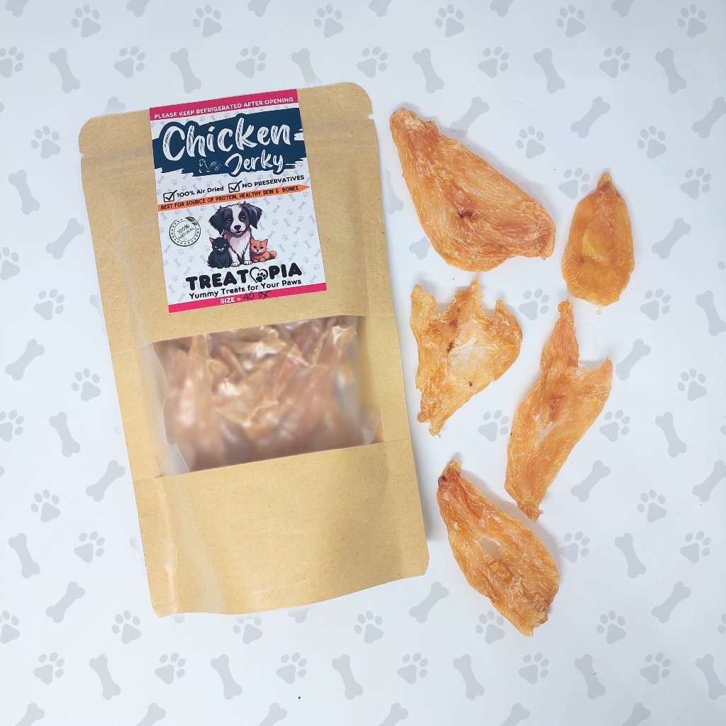 [PROMO] TREATOPIA Dehydrated Chicken Jerky / Chicken Breast Jerky / Jerky Daging Ayam Premium Cemila
