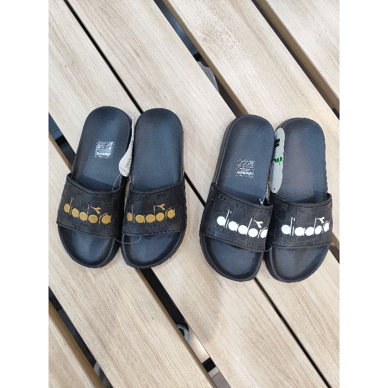 Sandal Slide - DIADORA Fabiana - Black White Gold [Diamx221027Y] - Original