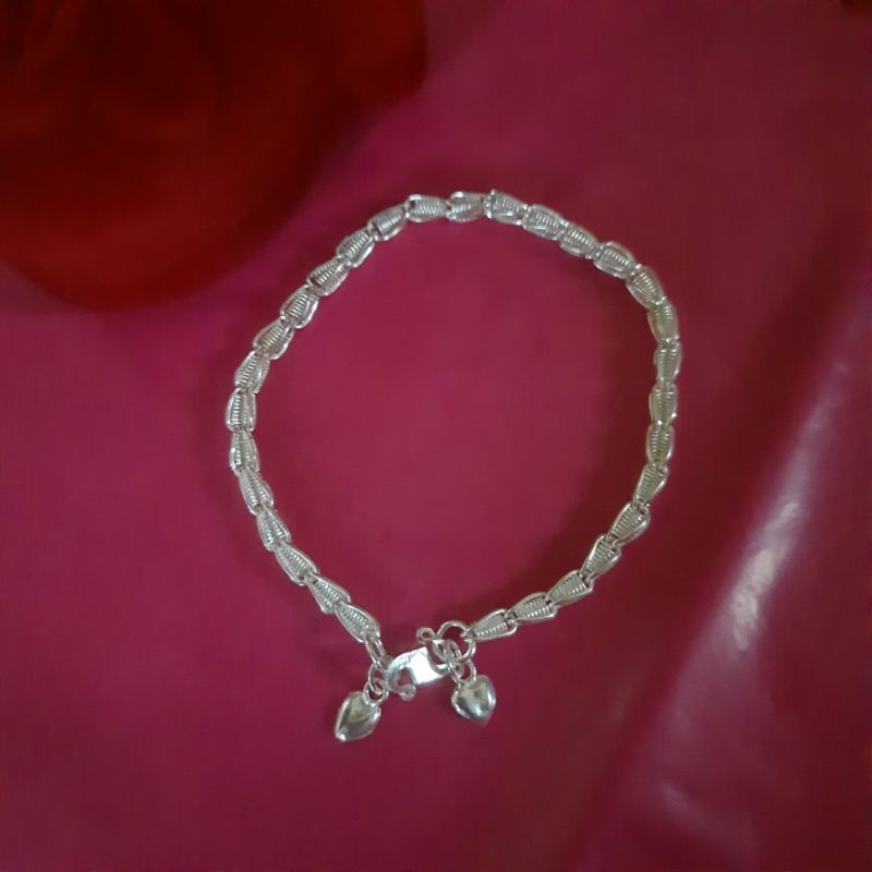 (COD) GELANG PADI JAMBI DEWASA PERAK ASLI