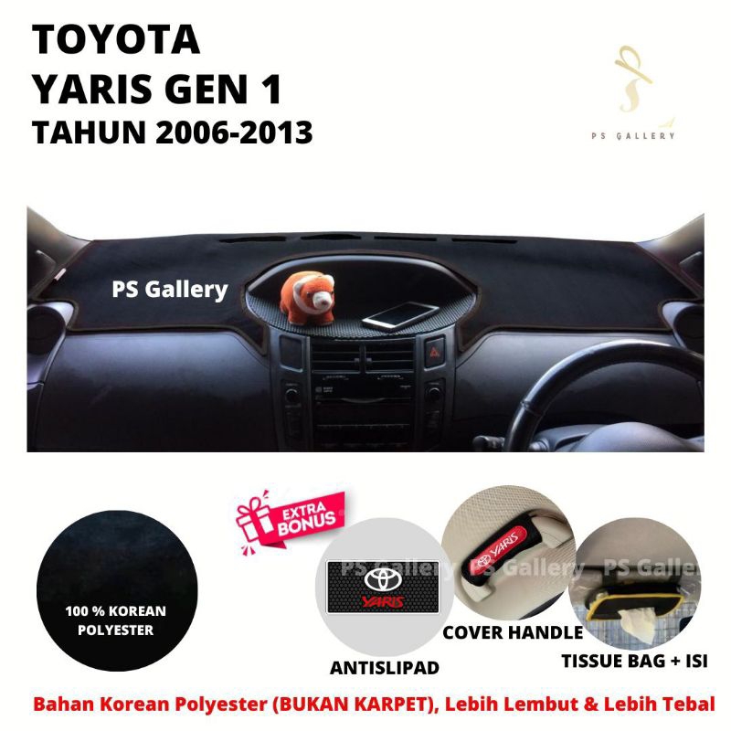 Alas Dasbor Mobil YARIS BAKPAO / YARIS GEN 1 Aksesoris Cover Dashboard Premium