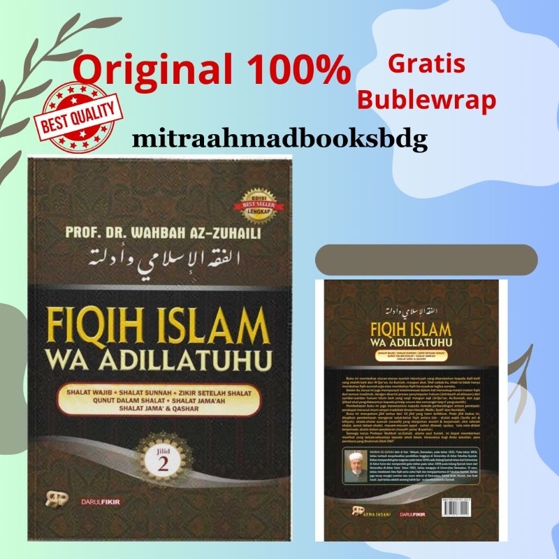 Buku Fiqih Islam Wa Adillatuhu Jilid 2 Fiqh Islam Fikih - Wahbah Az Zuhaili /GIP ORIGINAL best