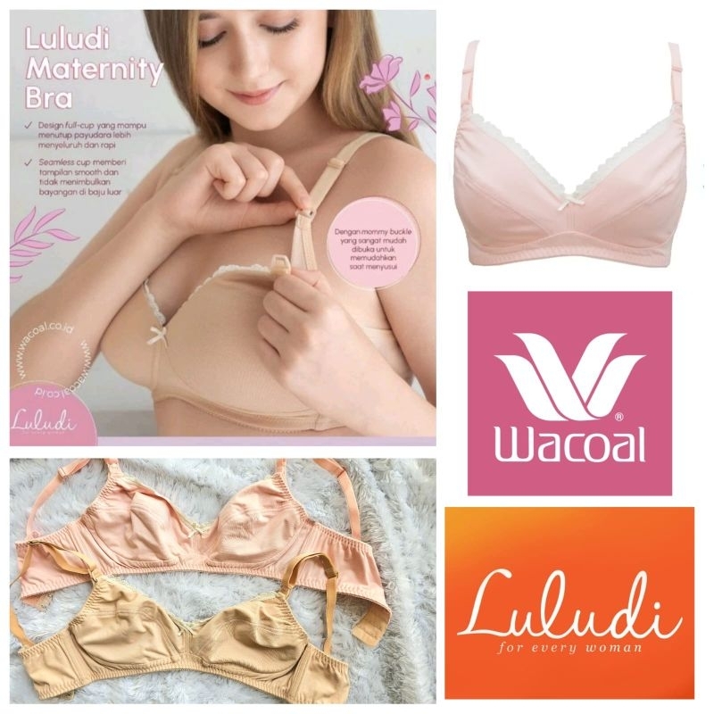 BRA MATERNITY LULUDI by WACOAL TANPA KAWAT TANPA BUSA K32 LB 8005 R1 MENYUSUI BUSUI KATUN LB8005R1
