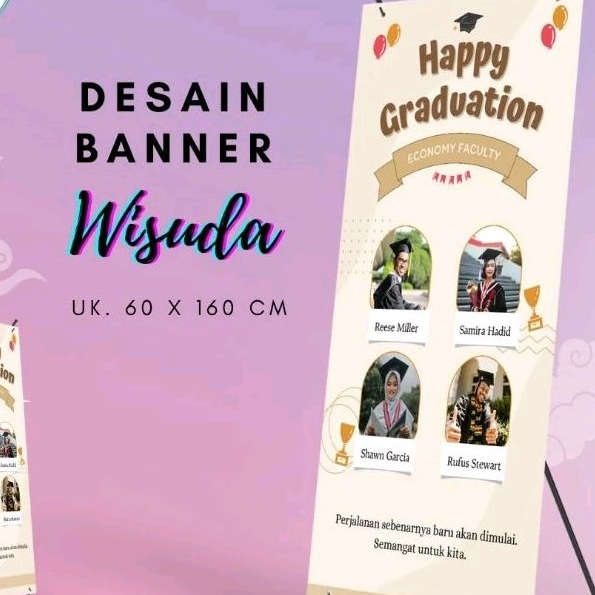 Banner Wisuda / Sidang 60x160cm Kado Wisuda Kado Sidang XBanner