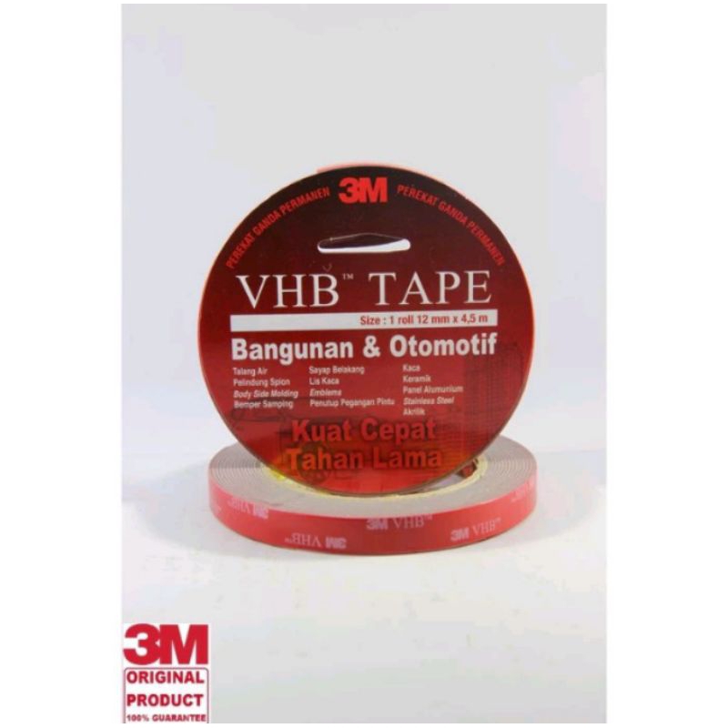 

vhb tape 1 rol 12mm x 4,5m perekat /lem perekat
