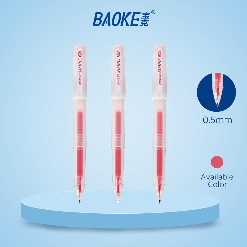 

BAOKE Gel Pen / Pulpen Gel 0.5mm Kapasitas Tinggi Tinta Biru Biru Pena Plastik PC3298