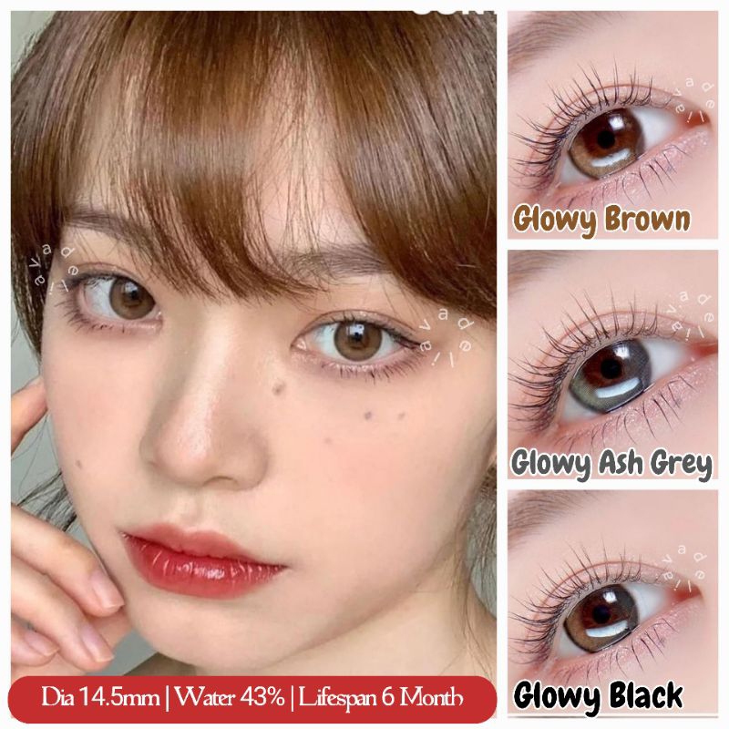 SOFTLENS ELCOCO OLENS GLOWY BROWN GREY BLACK Dia. 14.5mm NORMAL & MINUS ( -0.50 s/d -10.00 ) Soflens