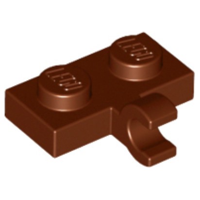 Lego Reddish Brown Part 11476 Plate, Modified 1 x 2 with Clip on Side